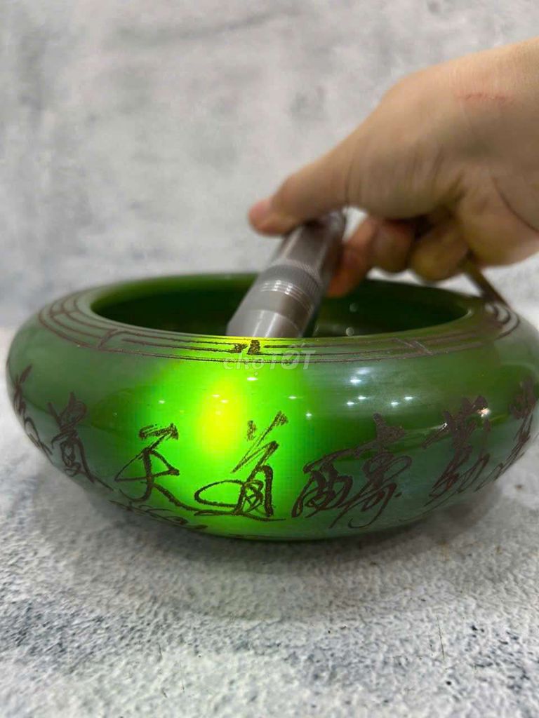 Lư đá tự nhiên trang trí nhà cửa màu xanh lá. Mua bán Đồ sưu tầm, đồ cổ tại Quận Hà Đông Hà Nội được đăng bởi Mr Gia Huy hình 1