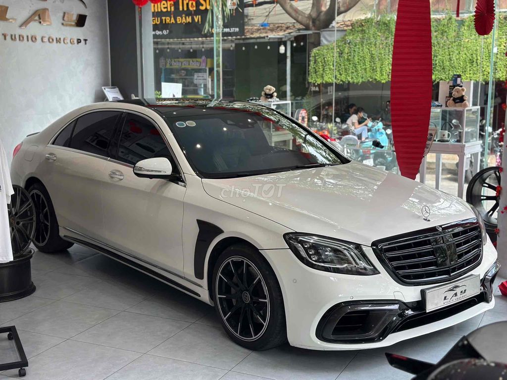 Mercedes S450L Model 2018 Trắng Đen Up S63 Cực đẹp