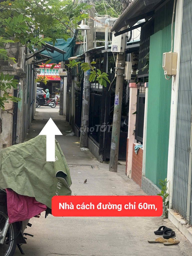 NHÀ MẶT TIỀN HẺM HUỲNH TẤN PHÁT,  HẺM THÔNG, CÁCH ĐƯỜNG CHỈ 60M,