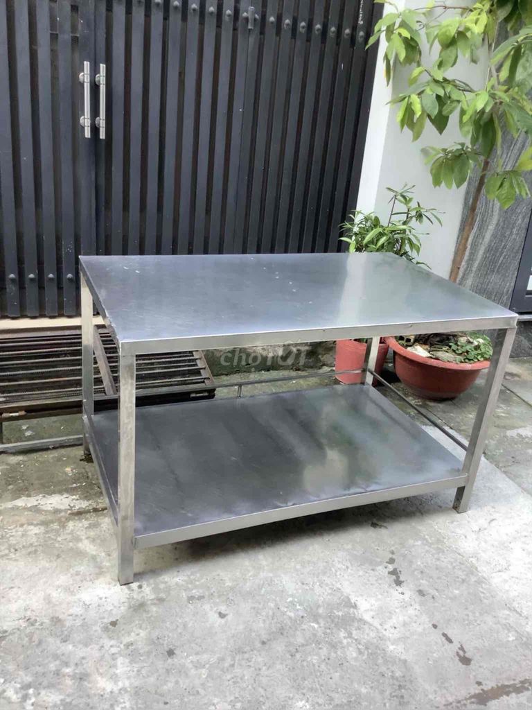 Kệ 2 tầng inox 304 ,dùng làm bàn bếp và bàn chặt