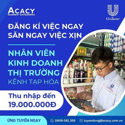 Unilever tuyển dụng nhân sự 