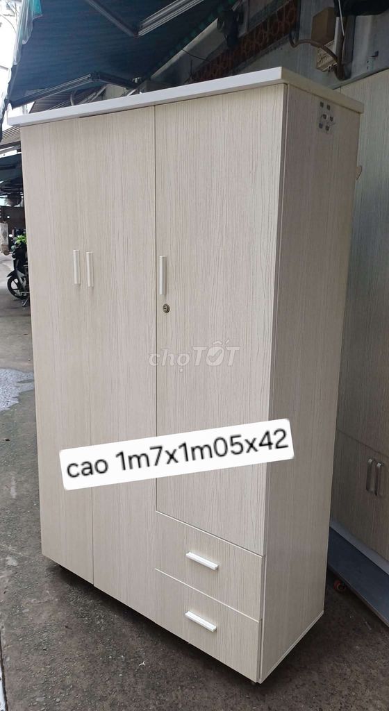 Tủ quần áo Nhựa Vàng kem Đài Loan cũ. Mua bán Tủ, kệ gia đình tại Quận Tân Phú Tp Hồ Chí Minh được đăng bởi Lê Thúy hình 1