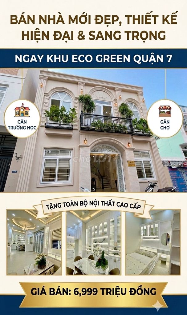 [CỰC PHẨM] NHÀ MỚI ĐẸP TK HIỆN ĐẠI SANG TRỌNG - ECO GREEN QUẬN 7