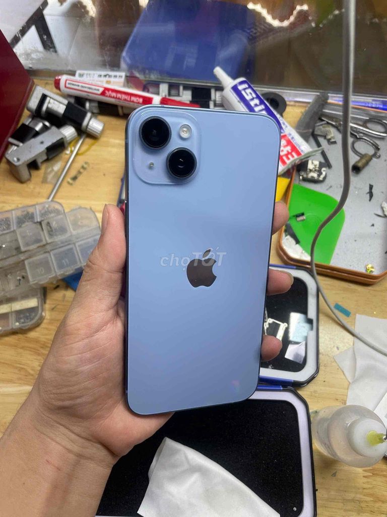 iPhone 14 Plus Xanh Zin Góp icloud. Mua bán Điện thoại tại Quận Ninh Kiều Cần Thơ được đăng bởi SOSmobile hình 1