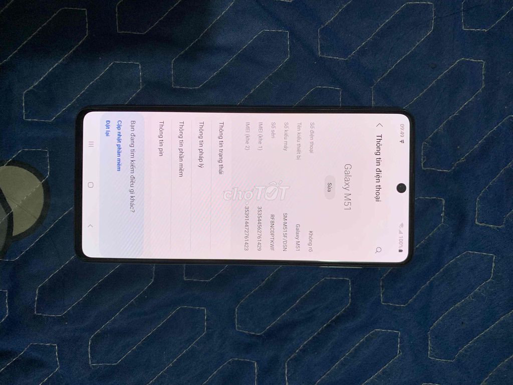 Samsung M51 8/128G Trắng pin 7000. Mua bán Điện thoại tại Quận Bình Tân Tp Hồ Chí Minh được đăng bởi lê quốc chương hình 1