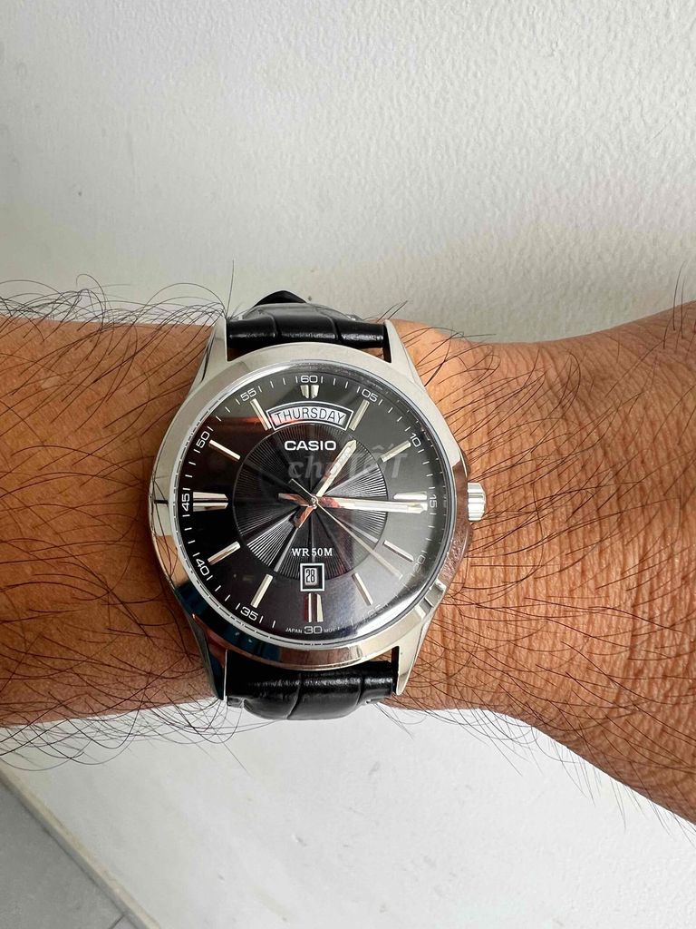 Đồng hồ Casio Nam dây da Đen. Mua bán Đồng hồ tại Thành phố Vũng Tàu Bà Rịa - Vũng Tàu được đăng bởi Mr Huệ hình 1