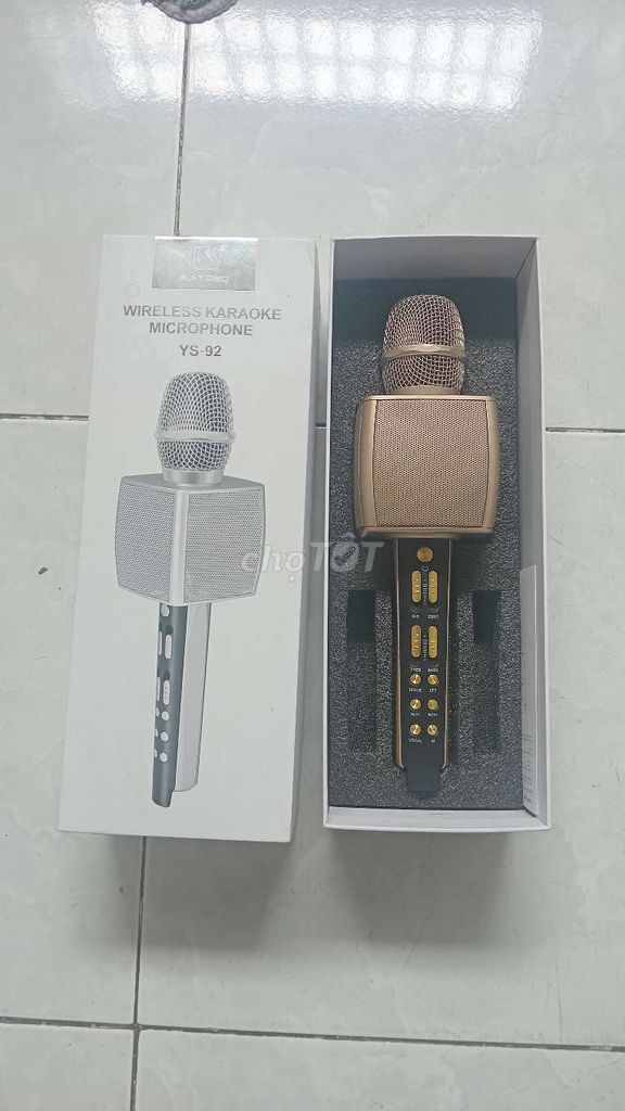 Micro karaoke YS-92 Vàng đồng âm thanh sống động. Mua bán Tivi, Âm thanh tại Quận Bình Tân Tp Hồ Chí Minh được đăng bởi Tô Vệ Hùng hình 1