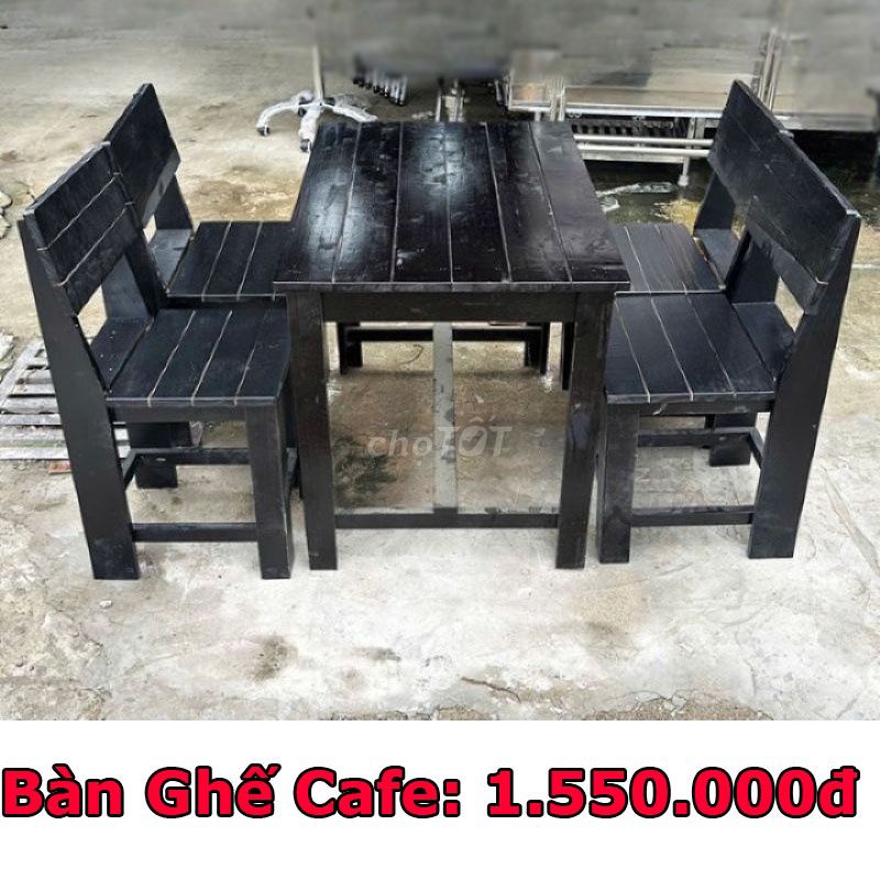 Bàn Ghế Cafe Gỗ Tự Nhiên Đen Đẹp 99%. Mua bán Bàn ghế tại Quận 8 Tp Hồ Chí Minh được đăng bởi Thanh lý HD hình 1