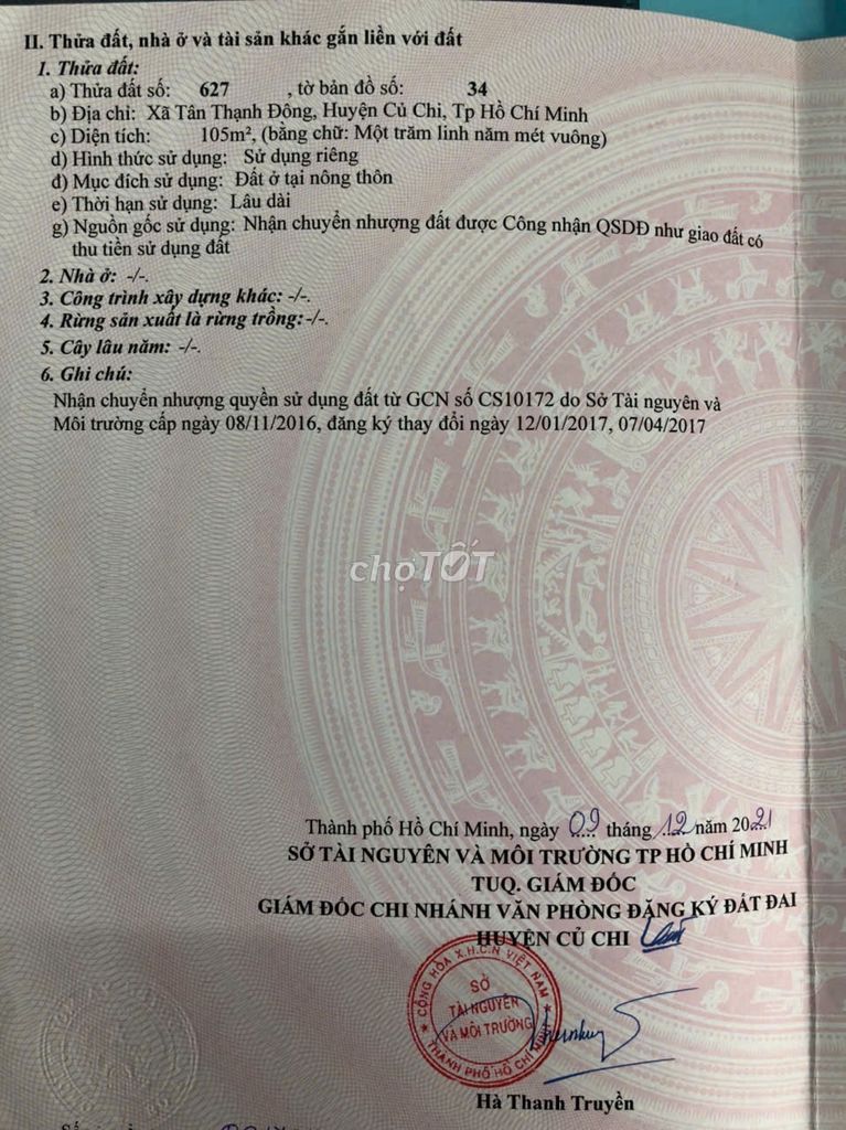 BÁN NHÀ ĐẤT TRUNG TÂM XÃ TÂN THẠNH ĐÔNG, CỦ CHI. Mua bán Đất tại Huyện Củ Chi Tp Hồ Chí Minh được đăng bởi Thuy Do hình 7