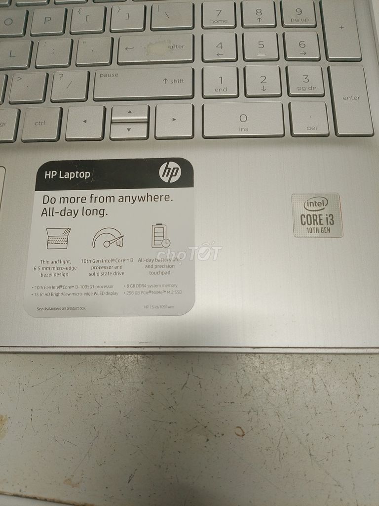 HP 15-dy1091wm i3-1005G1 15.6 inch 8GB/256GB. Mua bán Laptop tại Quận Tân Bình Tp Hồ Chí Minh được đăng bởi Trương văn Tâm hình 1