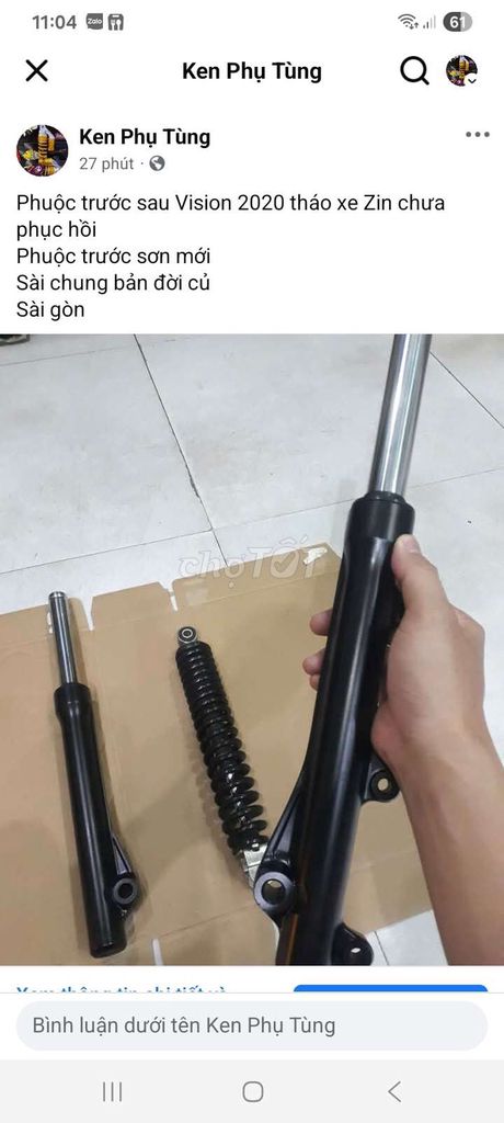 Dư Phuộc Vision 2020 tháo xe Zin chưa phục hồi. Mua bán Phụ tùng xe tại Quận Tân Bình Tp Hồ Chí Minh được đăng bởi Phuộc xe máy hình 2