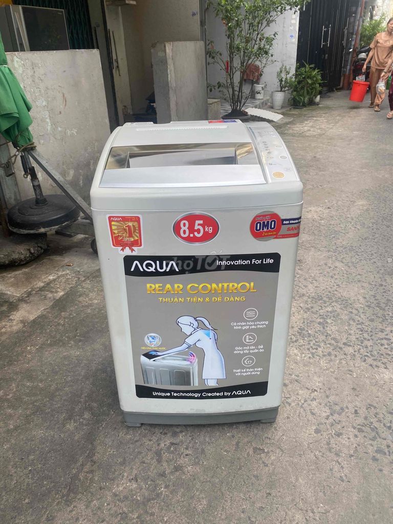 Máy giặt Aqua 8.5kg đang dùng rất tốt bao test. Mua bán Máy giặt tại Quận Tân Phú Tp Hồ Chí Minh được đăng bởi MẠNH HẢI hình 1