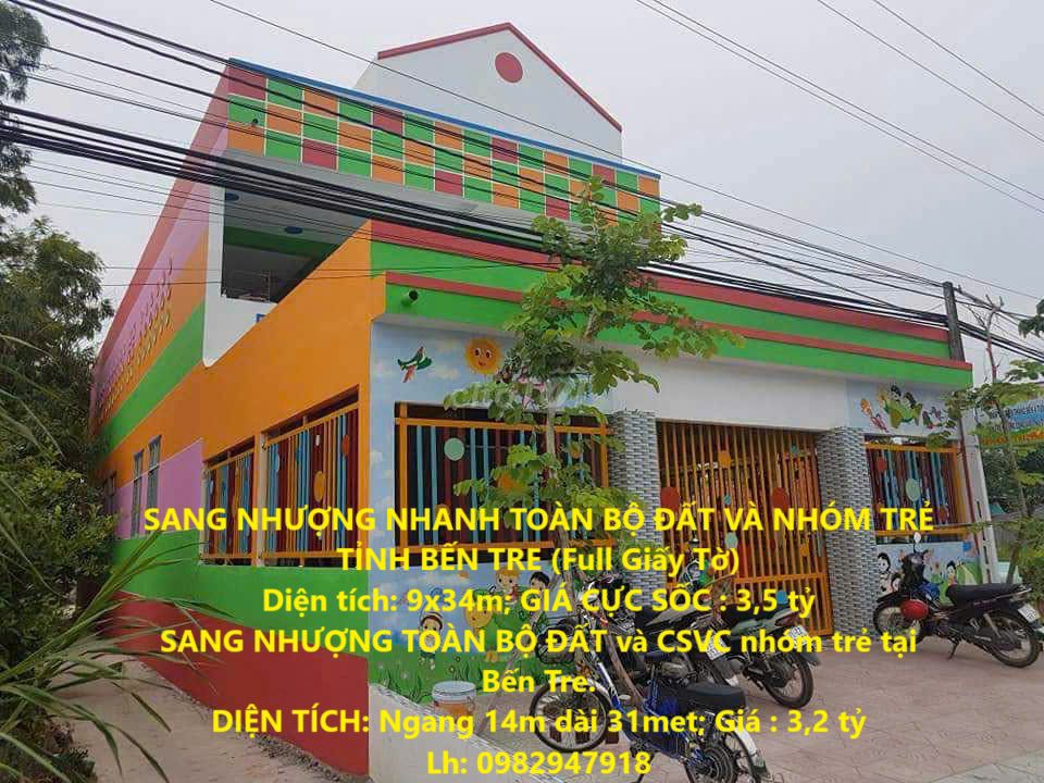 BÁN TOÀN BỘ ĐẤT VÀ NHÓM TRẺ TỈNH BẾN TRE (Full Giấy Tờ)