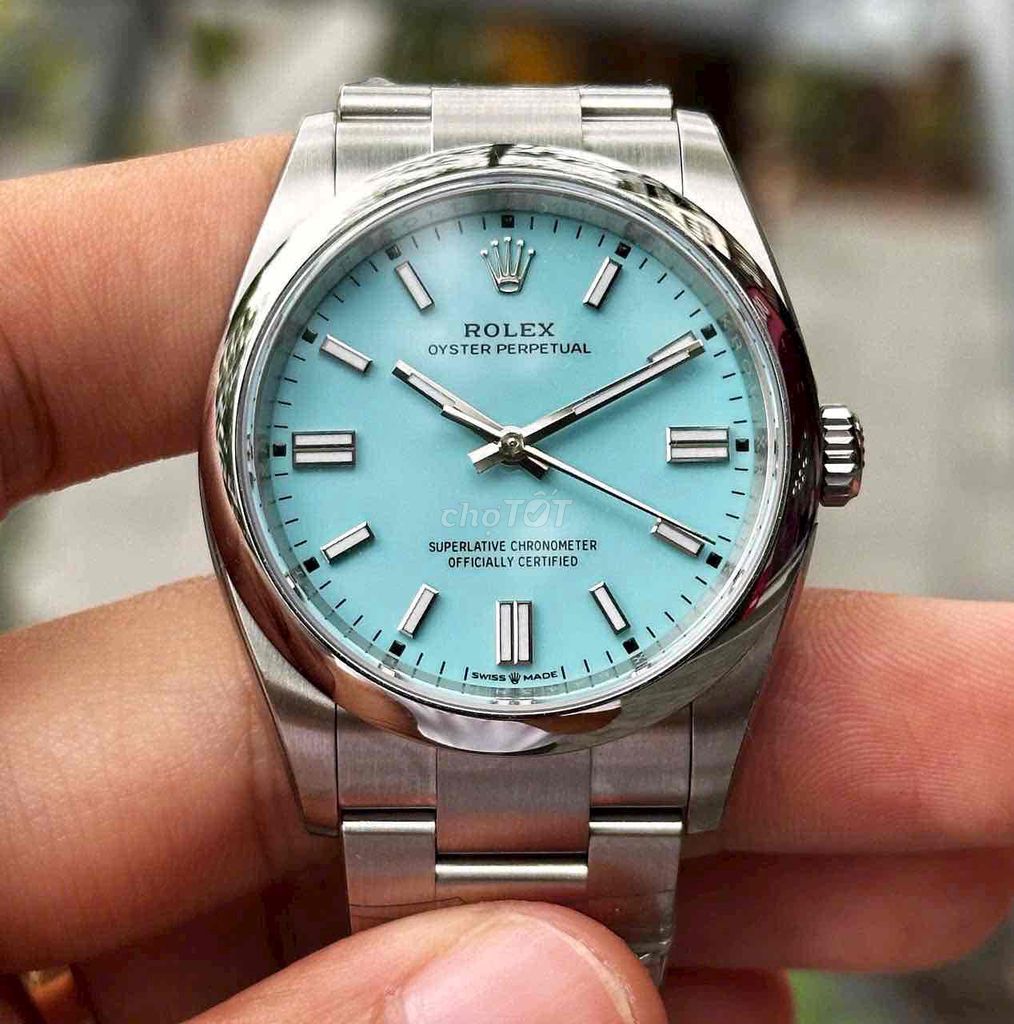 Rolex Oyster Perpetual 126000 mặt xanh tiffany