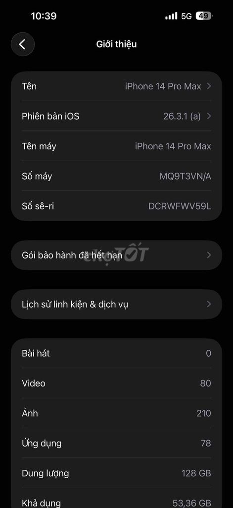 Apple iPhone 14 Pro Max 128GB Tím. Mua bán Điện thoại tại Thị xã Phú Mỹ Bà Rịa - Vũng Tàu được đăng bởi ngô hoàng vũ hình 1