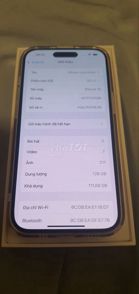 iPhone 15 hồng 128Gb bản VN/A