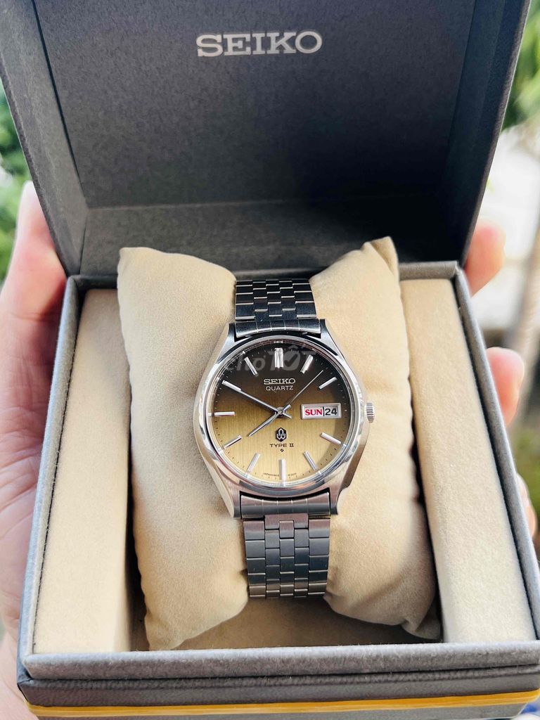 Seiko Quartz Type II Cận Nos fullbox dial coffee