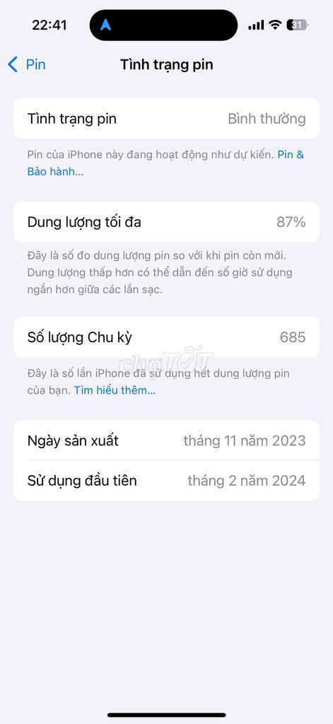Apple iPhone 15 Xanh 128GB 87% pin. Mua bán Điện thoại tại Thành phố Vinh Nghệ An được đăng bởi Đức hình 1