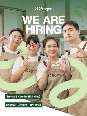 Tuyển dụng vị trí Fulltime Barista & Cashier