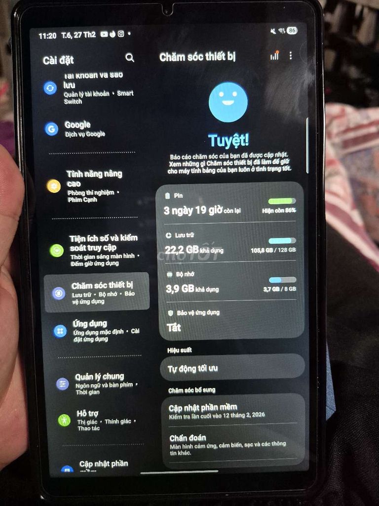 Samsung Galaxy Tab A9 8GB/128GB Đen. Mua bán Máy tính bảng tại Thành phố Thủ Đức Tp Hồ Chí Minh được đăng bởi Đặng Hoàng Nhân hình 1