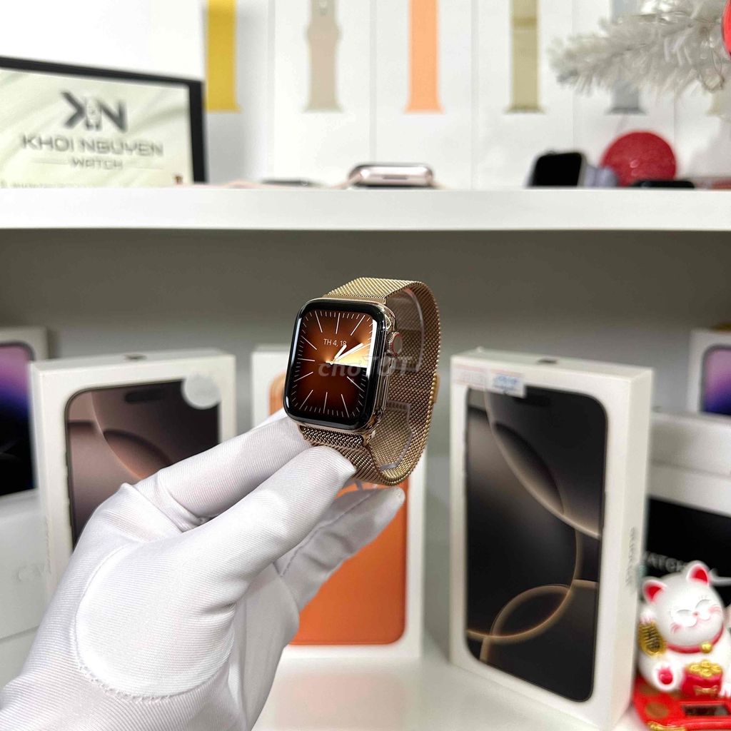 Đồng hồ thông minh S5 40mm thép Gold LTE Esim. Mua bán Thiết bị đeo thông minh tại Quận Thanh Xuân Hà Nội được đăng bởi Nguyễn Hữu Nguyên hình 1