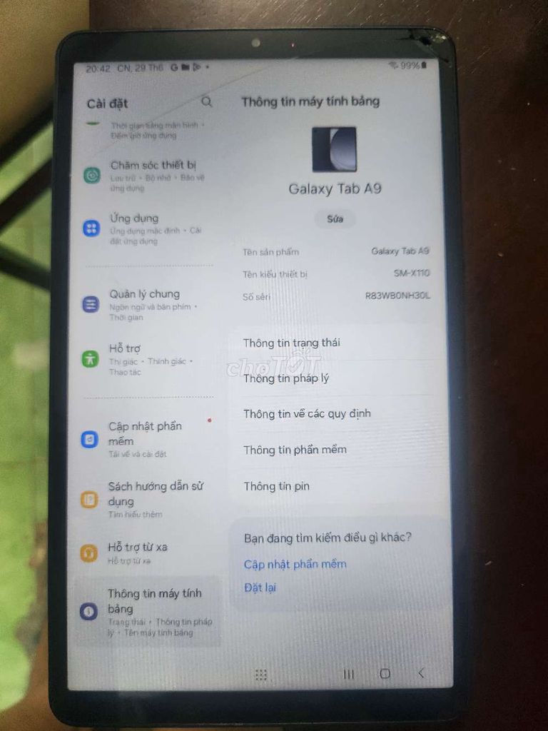Samsung Tab A9  giá rẻ cho ai cần  máy xài ổn