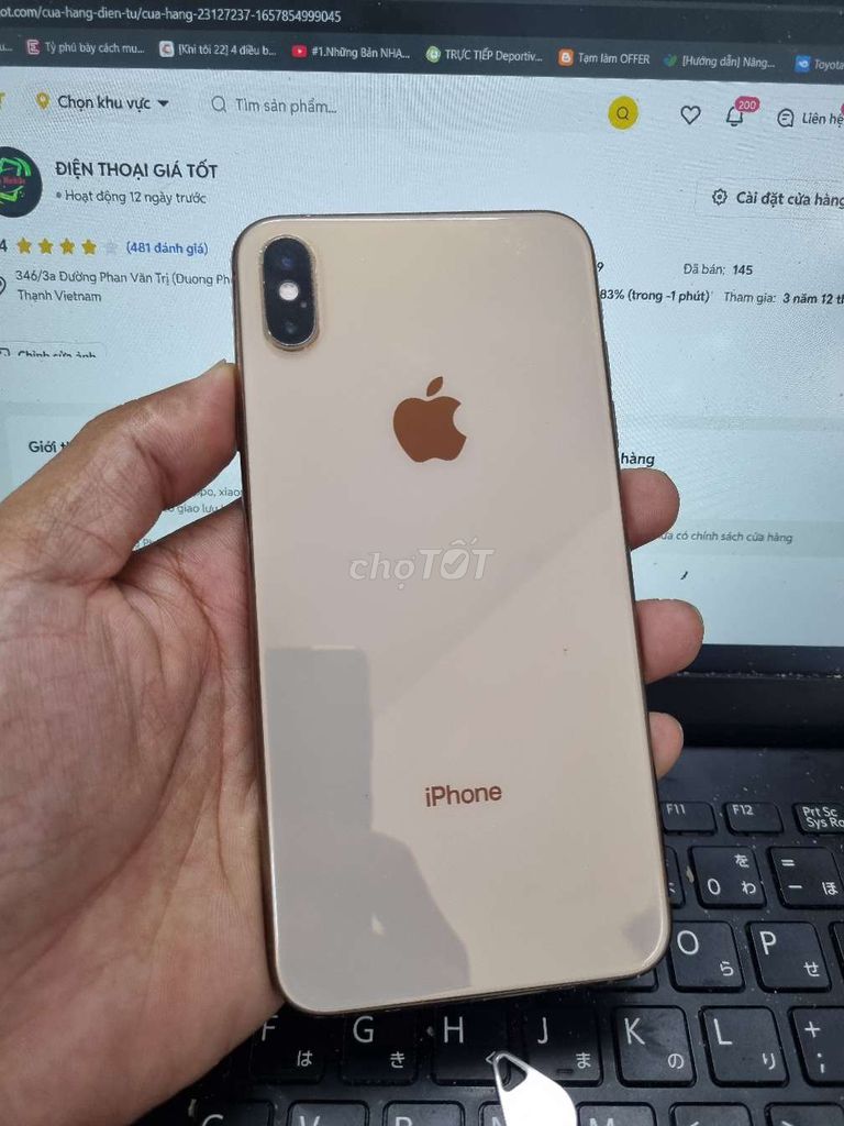 IPHONE XS MAX 256GB MÁY QTE KO FACE ICLOUD SẠCH. Mua bán Điện thoại tại Quận Bình Thạnh Tp Hồ Chí Minh được đăng bởi Dân Mobile hình 1