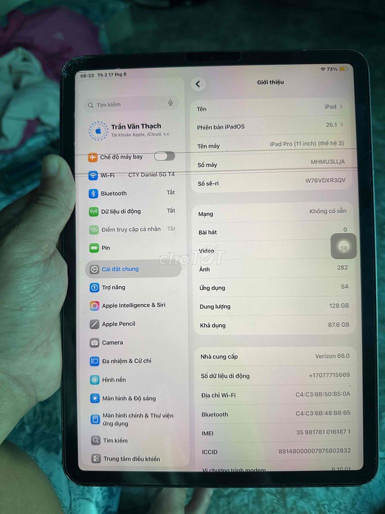 Pro M1 Wifi 128GB bypass. Mua bán Máy tính bảng tại Quận Thanh Xuân Hà Nội được đăng bởi Đã hết rồi hình 1