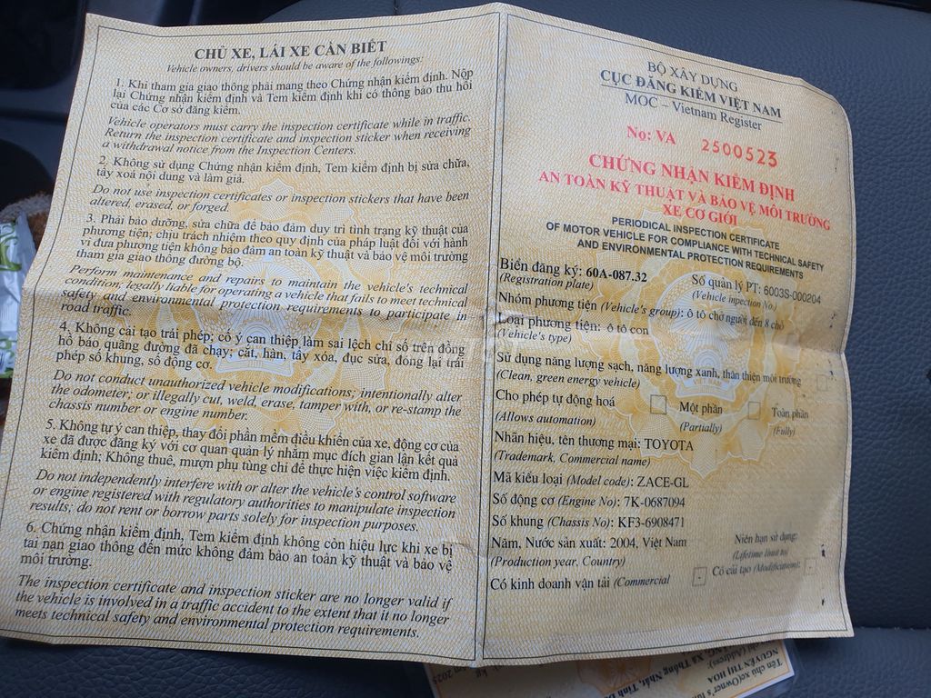 Toyota Zace GL 2004 Xanh dưa. Mua bán Ô tô tại Thành phố Biên Hòa Đồng Nai được đăng bởi nguyễn nguyễn hình 8