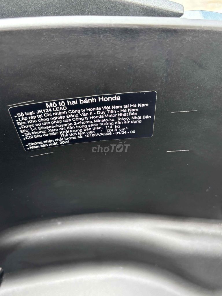 LEAD 4Val Abs mẩu mới đk 11/2024,xe như mới 450km. Mua bán Xe máy tại Quận Ninh Kiều Cần Thơ được đăng bởi Cửa Hàng Xe máy Tân Lập Hưng hình 17