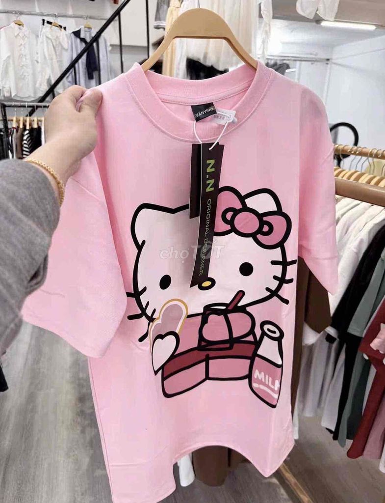 Áo phông vải in hình Kitty. Mua bán Quần áo tại Thành phố Thái Nguyên Thái Nguyên được đăng bởi Lương Thu Hiền hình 1