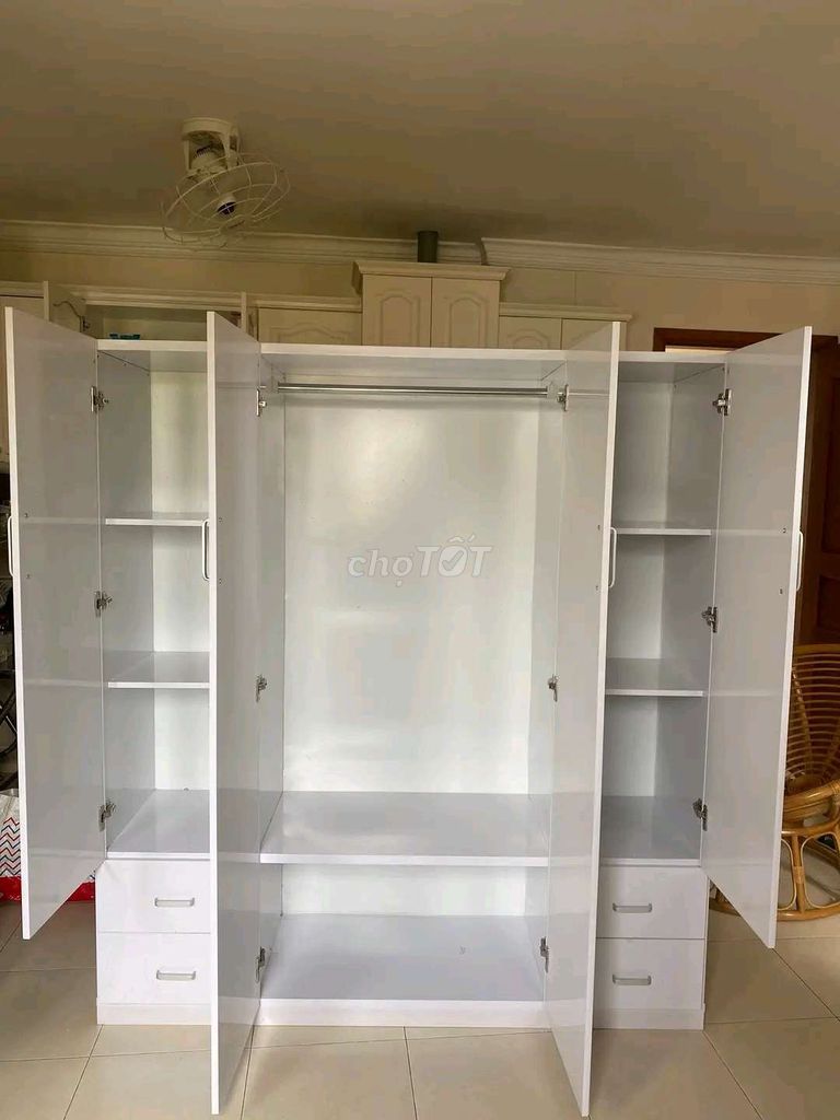 Tủ nhựa đài loan 4 cánh. Mua bán Tủ, kệ gia đình tại Quận Gò Vấp Tp Hồ Chí Minh được đăng bởi NỘI THẤT NHỰA ĐÀI LOAN KIM LIÊN hình 1