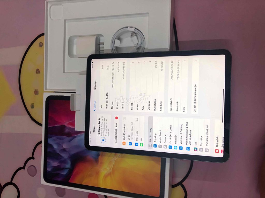 ipad pro 11 2020 Gen 2  512Gb máy đẹp , fullbox