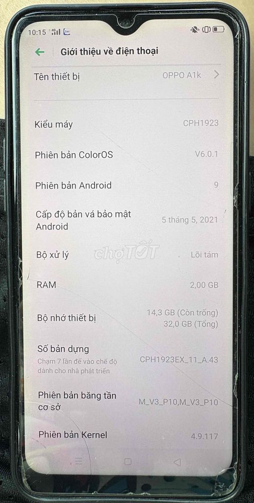 OPPO A1k 32GB Đỏ 2GB. Mua bán Điện thoại tại Quận Hoàn Kiếm Hà Nội được đăng bởi Minh Nguyễn hình 1