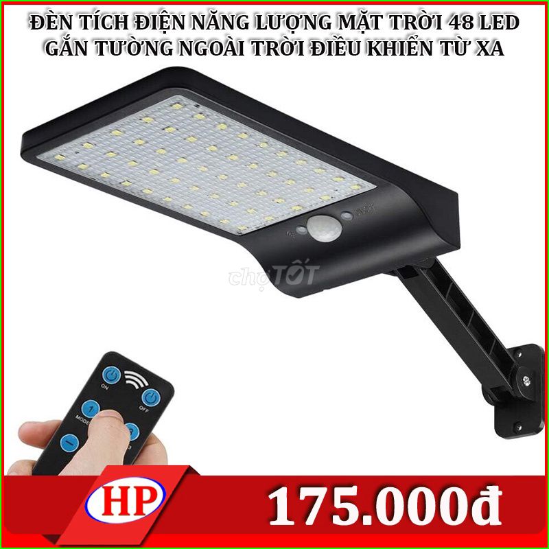 Đèn năng lượng mặt trời Đen 48 bóng LED gắn tường. Mua bán Đèn tại Quận Ninh Kiều Cần Thơ được đăng bởi PHƯỚC HIỆP hình 1