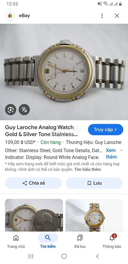 Đồng hồ guy laroche thương hiệu Thụy Sỹ 🇨🇭