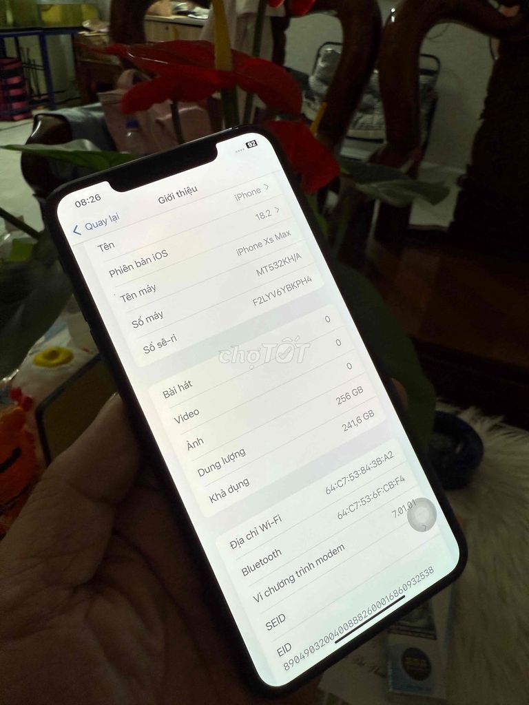 iPhone xsm 256G đen qte