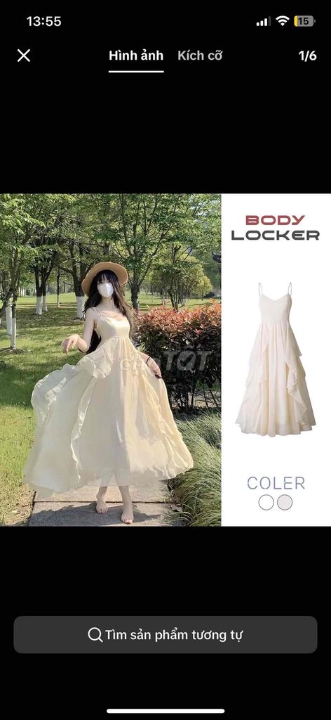Đầm Maxi Nữ Voan Tơ Tiểu thư Hàn Quốc màu Kem. Mua bán Quần áo tại Huyện Krông Pắc Đắk Lắk được đăng bởi Bảo an hình 1