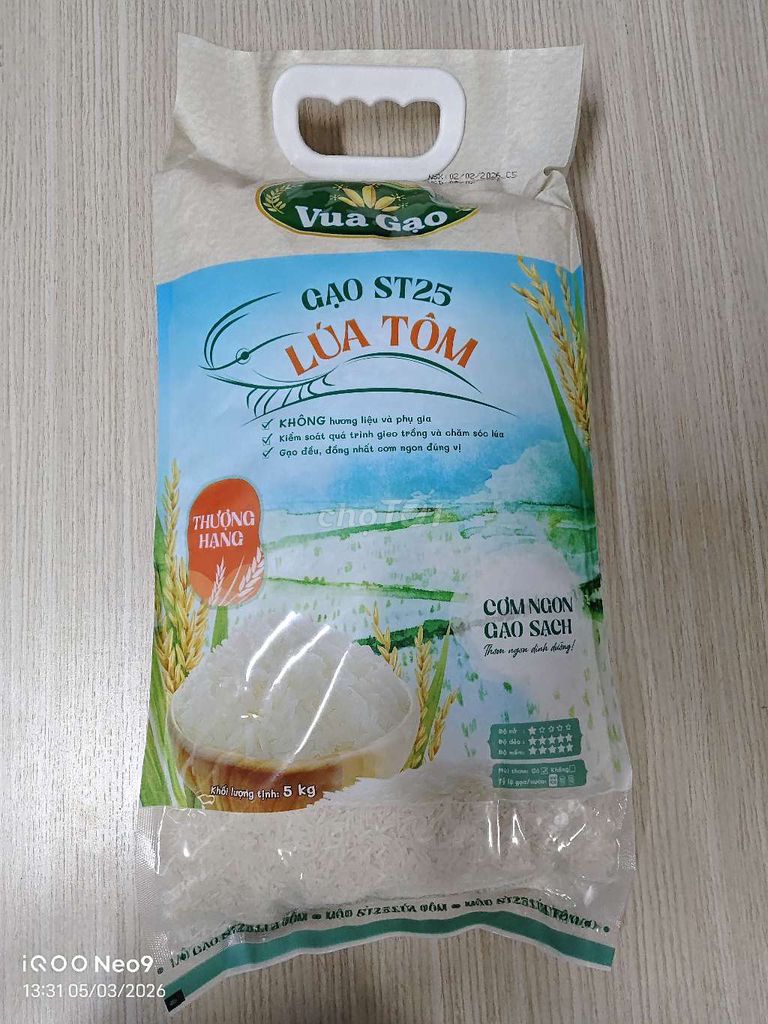 Gạo ST25 Lúa Tôm 5kg. Mua bán Đồ ăn, thực phẩm và các loại khác tại Quận Tân Bình Tp Hồ Chí Minh được đăng bởi Thang hình 1