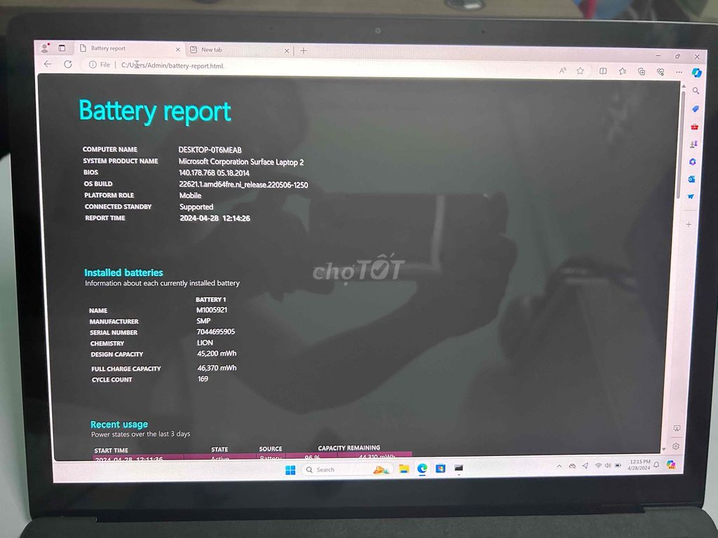 Surface Laptop i7 8/256 màn hình 2k full cảm ứng