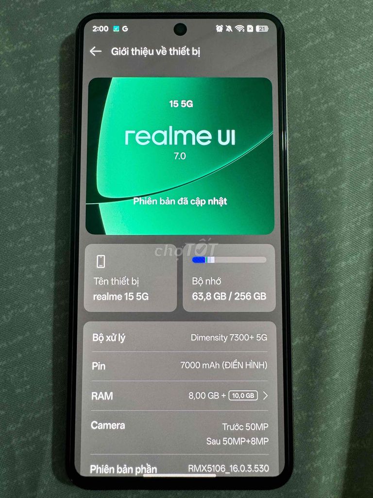 Realme 15 5G 256GB Xám. Mua bán Điện thoại tại Quận 7 Tp Hồ Chí Minh được đăng bởi Con meo Ba hình 1