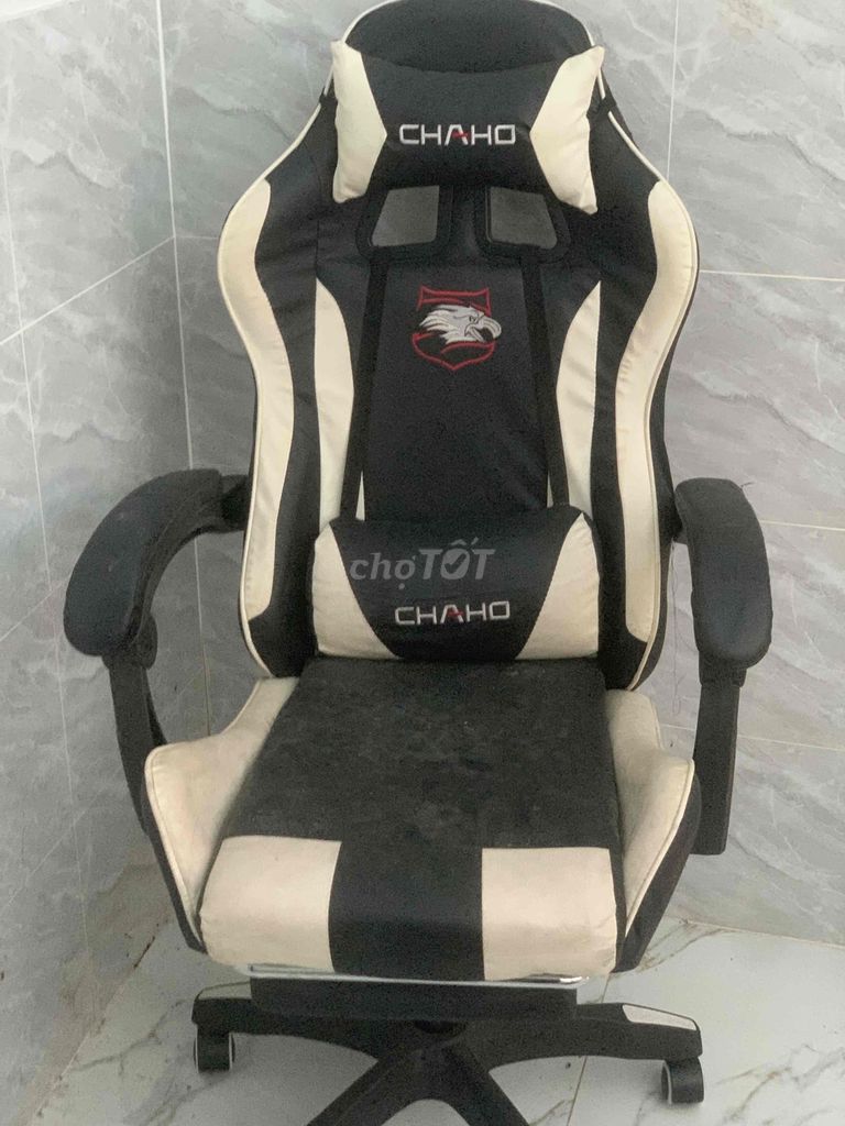Ghế gaming CHAHO Da Đen Trắng. Mua bán Bàn ghế tại Quận 10 Tp Hồ Chí Minh được đăng bởi Lộc hình 1