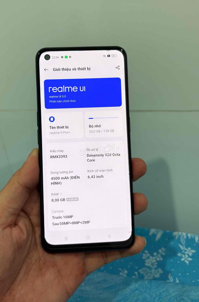 Realme 9 Pro Plus 5G 8GB/128GB Xanh đen. Mua bán Điện thoại tại Thị xã Bình Long Bình Phước được đăng bởi Ngọc Thịnh hình 1