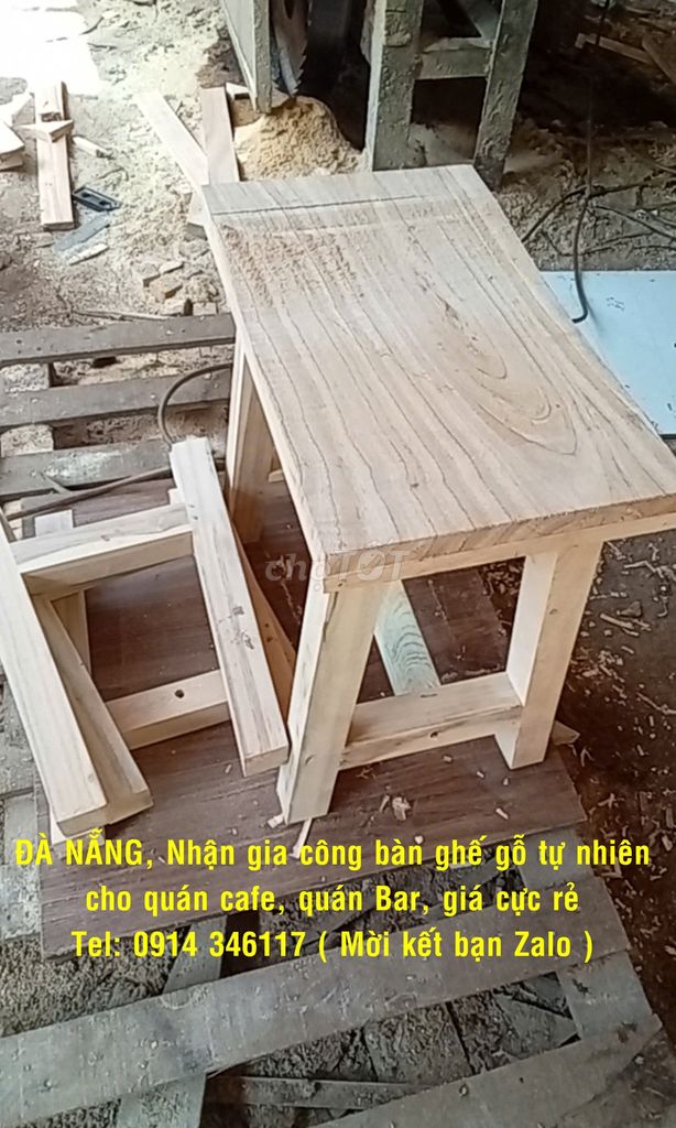 bộ bàn 4 ghế gỗ tự nhiên, chỉ vài trăm bạc