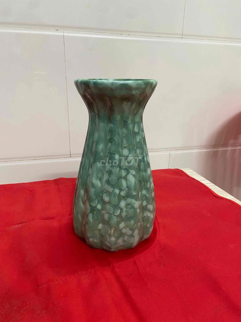 Bình hoa Gốm sứ Xanh ngọc 27cm. Mua bán Cây cảnh, đồ trang trí tại Quận Tân Bình Tp Hồ Chí Minh được đăng bởi Ngoc Lan  hình 1