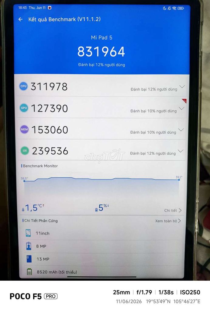 Xiaomi Pad 5 11 inch 6GB/128GB. Mua bán Máy tính bảng tại Huyện Hoằng Hóa Thanh Hóa được đăng bởi Lê Đức Anh hình 1
