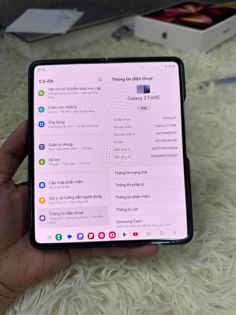 SS ZFold5 12/512GB VN tặng Cover Spen hãng