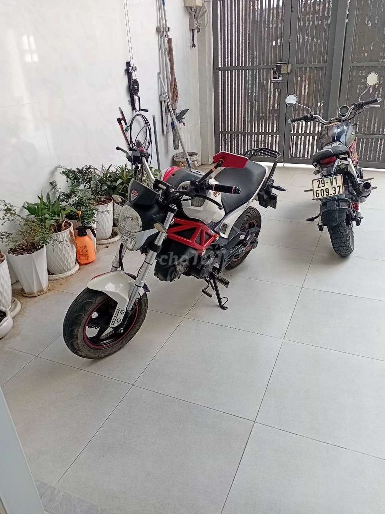 Мини-мотоцикл Ducati Monster 110 красно-белый