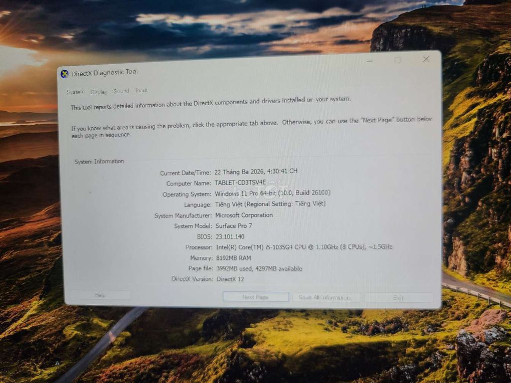 Microsoft Surface Pro 7 i5 8GB/128GB Màn hình nứt. Mua bán Laptop tại Thành phố Thủ Đức Tp Hồ Chí Minh được đăng bởi Long hình 1