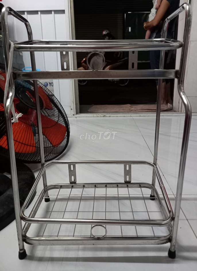 Kệ đứng inox 2 tầng